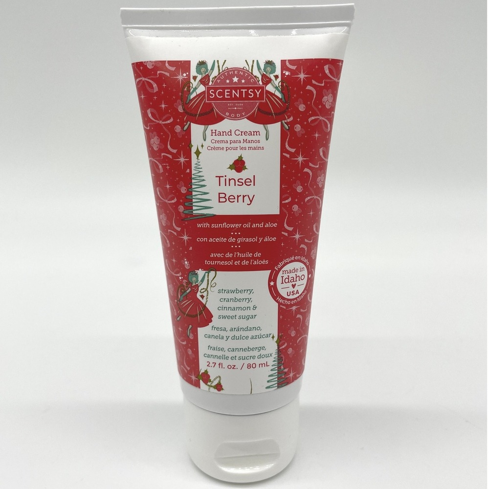 Scentsy Tinsel Berry Hand Cream 2.7oz Holiday Limited Edition Lotion Christmas